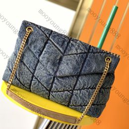 10A Top Tier Quality Luxuries Designers Medium Puffer Quilted Bag Womens Denim Mini Clutch Envelope Handbag Crossbody Shoulder Gol183v