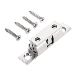 42/50/60/70mm Double Ball Catch Cabinet Door Latch Brass Touch Beads Lock Door Spring Clip Cabinet Door Catches with Screws