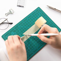 Green Cutting Mats A5 Size Double-Sided Grid Scale Design Plate Engraving Model Self Healing PVC Mouse Pad School Office Supply