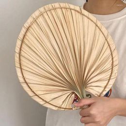 Decorative Figurines 2Pc Chinese Style Pure Hand Woven Craft Fan Summer Mosquito Repellent Natural Palm Leaf Shake Home Decoration