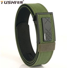 TUSHI Military Gun Belt for Men Nylon Metal Automatic Buckle Duty Belt Tactical Outdoor Girdle IPSC Accessories 240322