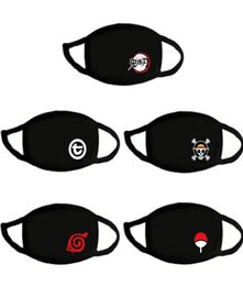 Anime print face mask Adult Kids Fun Lower Half Face Mouth Muffle Mask Reusable Washable Anti Dust Cotton Protective Mask black2050591