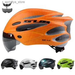 Cycling Helmets GUB K80 PLUS Cycling helmet integrally Moulded bike helmets 17 air vents magnet adsorption gogg PC EPS material a pair nses L48