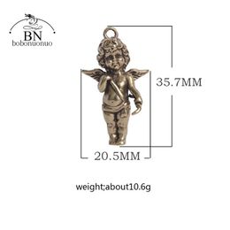 Valentine's Day gift Copper God of Love Cupid Statue Small Ornaments Brass Angel Figurines Desktop Decorations Keychains