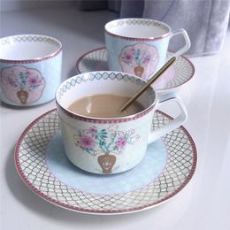 Ceramic Coffee Cups & Saucers Milk Tea Mugs Drinkware Bone China Pot Fruit Plate Birthday Presents With Gift Box Packing