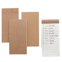 50 Sheets Grid Kraft Paper Memo Pad Blank Minimalist Style Practical Portable To Do List Planner Stickers Notebook Stationery