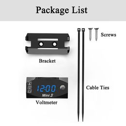 Motorcycle voltage time temperature For YAMXHA NMAX XMAX TMAX Mini3 LED Digital Display Square Metre