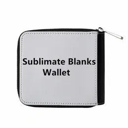 sublimate One Side or Two Sides Blank Pu Leather Men Wallet Purse Bi-Fold with Coin Multi Card Bags Gift for Custom Print Logo z5FE#