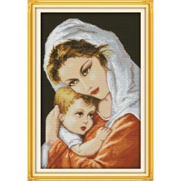 Madonna and Child series Pattern Count Cross Stitch Kit 11CT 14CT Needlework Embroidery Religious Character Decorative Painting