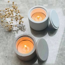 Round Candle Jar Silicone Mould Candle Stick Mould Tealight Hoder Concrete Mould Ring Box Resin Moulds Small Planter Plaster Mould