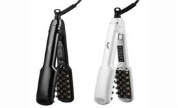 Hair Volumizing Iron 2 IN 1 Straightener Curling Ceramic Crimper Corrugated Curler Flat 3D Fluffy Styling Tool 53 2201249119044