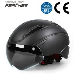 Cycling Helmets Cycling Helmet Rovab Magnetic Goggs Road Mountain Bike Helmet Riding Bicyc Skateboard Scooter Sports Safety Cap L48