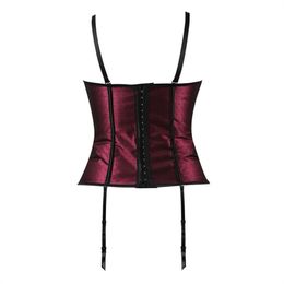 S-6XL Womens Removable Shoulder Straps Corset Lace Overbust Bustier Sexy Corselet Burlesque Costumes Floral Lace Up Bustiers