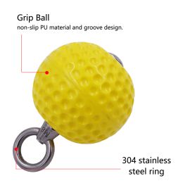 Pull Up Ball with Heavy Duty Strap Non-Slip Hand Exercise Cannonball Grip for Hand Strength Climbing Training Power Grip Ball