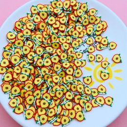50g/Lot Hot Selling Polymer Clay Fruit Sprinkle, Cute Peach Avocado Blueberry Mango Slice for Crafts Making, Phone Deco, DIY