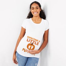 Expecting A Little Pumpkin Fall Pregnancy Announcement Shirt Funny Halloween Mother Mom To Be Maternity Tshirts Baby Shower