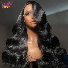 Highlight Blonde Body Wave Human Hair Wig 13x6 Transparent HD Lace Front Wig for Women Pre Plucked Ash Blonde 13X4 Frontal Wig