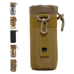 550ml Tactical Water Bottles Pouch Bag Outdoor Sports Camouflage Drawstring Portable Water Bottle Pouch Holder