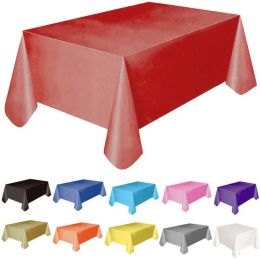 Large Plastic Rectangle Table Cover Cloth Wipe Clean Party Tablecloth Covers New