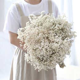 Natural Gypsophila Baby Breath Dried Flower Bouquet Valentine Day Gift Wedding Party Decoration Preserved Paniculata Home Decor 240409