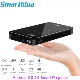 SmartIdea Android 9.0 5000mAh Battery Handheld Mini 3D LED Projector WiFi BT DLP 1080P Beamer Support AirPlay Miracast AC3