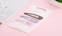 Old Cobbler B002 Girl hair pins Colour School kindergarten girls headwear Candy Colours Small Women039s Simple Metal resin cli1520315