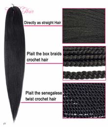 Easy synthetic PreStretched Ombre Crochet Braid Hair fashion new Extensions 24inch For Black Women4055725