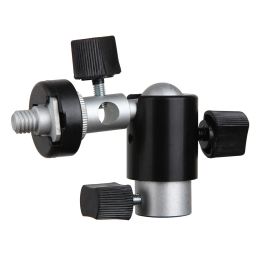 Camera Flash Light Mount Bracket Flash Stand Hot Shoe Adapter with Ball Head Umbrella Holder Photo Studio Accessories