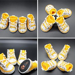 Pet Dog Casual Shoes Puppy Cat Breathable Lace-up Sneakers Colour Anti-slip Boots Shoes for York Chihuahua Small Medium Dogs Cats