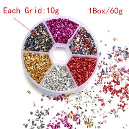 60g/Box Crushed Glass Stones Resin Filling For Crystal Filler DIY Epoxy Resin Mold Irregular Broken Stone Nail Art Decoration