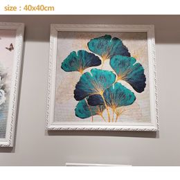 HUACAN 5D DIY Diamond Painting Ginkgo Leaves Cross Stitch Kit Diamond Embroidery Flower Picture Of Rhinestone Handmade Gift