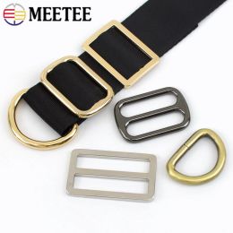 10Pcs 12-50mm Metal Ring Buckles Bag Slider Tri Glide Adjuster Hook Handbag Buckle for Strap Webbing Clasp Rings DIY Accessories