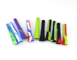 4 inches Silicone Downstem Unbreakable Smoking Accessory 14mm Female 18mm Male Air Cut Dropdown For Oil Rigs1076791