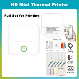 Portable Mini Thermal Printer With 13Rolls Papers Inkless Wireless Pocket Mobile Phone Po Label Printers