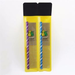 Pet Dog Comb Bright Multi-Colored Stripe Grooming Comb For Shaggy Cat Dogs Barber Grooming Tool 19cm/16cm Random Colour