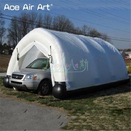 8mLx4mWx3.5mH (26x13.2x11.5ft) Ecnomic inflatable garage tent tunnel marquee car cover work shop booth with removable ZIPPER curtains and strong base tube for sale