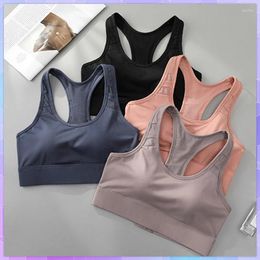 Camisoles & Tanks Summer Sexy Women Bras Breathable Seamless Sports Absorb Sweat Shockproof Padded Bra Without Bones Crop Tank Tops For