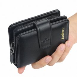 new Busin Men Wallets Zipper Card Holder High Quality Male Purse New PU Leather Vintage Coin Holder Men Wallets z3qF#