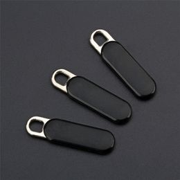 10Pcs/50Pcs/100Pcs Quality Black Zipper Slider Zipper Rope Pull Puller End Fit Rope Tag Fixer Zip Cord for Garment Bags