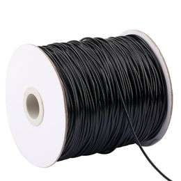 2mm Black White Waxed Cord 10 Meters/Lot Waxed Thread Cord String Strap Necklace Rope For Jewellery Making