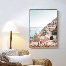 Venice Ocean Castle Water City Arch Bridge Wall Art Canvas Painting Nordic Poster and Prints Wall Pictures for Living Room Decor