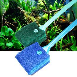 1 Pcs Magnetic Fish Tank Brush Plant Double Sided Cleaning Brush Plastic Sponge Aquarium Fish Tank Aquarium Accessories