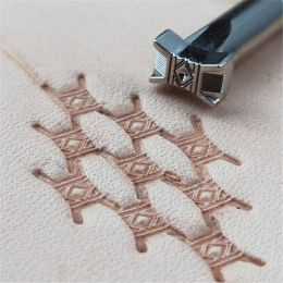 Leather Sculpture Printing Tool Carving Embossed Stamps Alloy Eight-Shaped 9x6mm Rope Pattern Leather Punch Customised