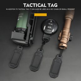Tactical Personalised Tag With Magic Sticker for Military Helmet Hunting Vest Identify Badge Flashlight Key Decorative Accessory
