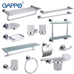 Gappo Bathroom Accessories Towel Bar Paper Holder Double Toothbrush Holder Bath towel back Towel ring Bathroom Sets