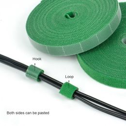 Hand Tear Self-Adhesive Hooks And Loops Strap Wire Storage Cable Tie Tape Reusable Plant Fixed Binding Belt 15mm