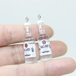 10Pcs/Lot Drink Resin Charm Wine Beer Tea Bottle Pendant DIY Earrings Dangle Keychain Jewellery Making Accessories Gifts