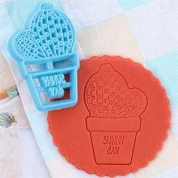 3Pcs Cactus Shape Cake Cookie Cutter Moulds Embossing Chocolate DIY Fondant Mould Cake Decorating Tools Sugar Craft Biscuit Cutter