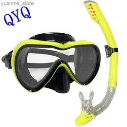 Diving Masks QYQ Professional Scuba Diving Masks Snorkeling Set Adult Silicone Skirt Goggles Glasses Diving Mask Y240410