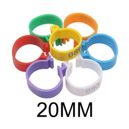 100 Pcs/lot Inside diameter 20mm Chicken Foot Ring 1-100 Number Plat Plastic Material Rounded Chicken Ring Foot